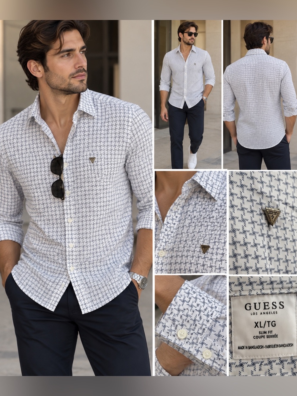 Men's Button-Down Shirt Close-up
